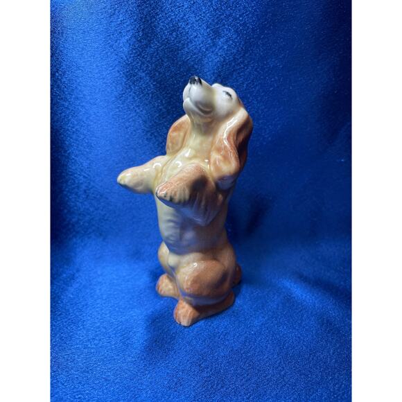 Vintage Porcelain Cocker Spaniel Sitting Up Begging Japan - Picture 6 of 8